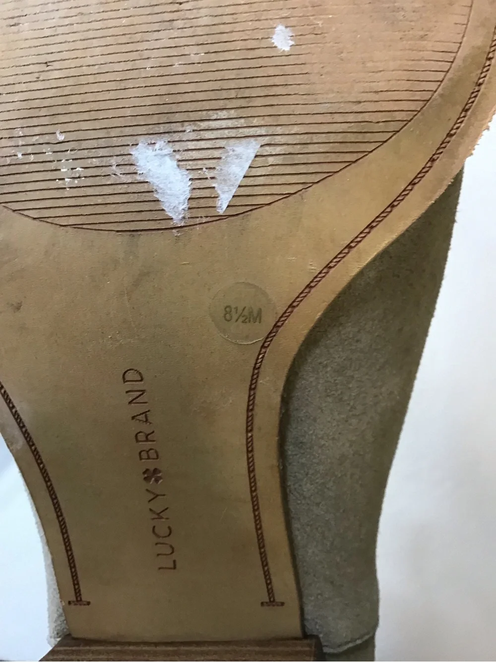 LUCKY BRAND Women's Suede Cutout Pointy Toe Ankle Boots in Light Taupe 8.5
